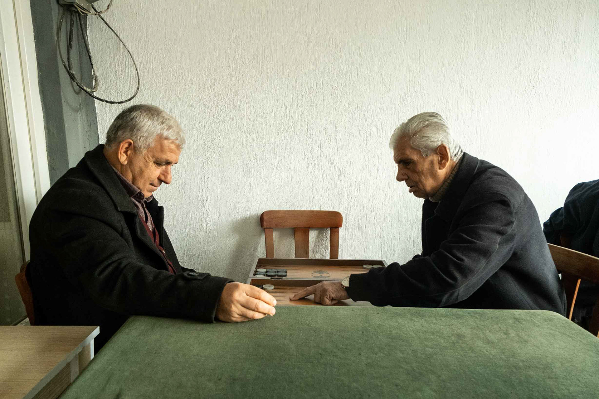 Playing Backgammon in Seferihisar, Turkey