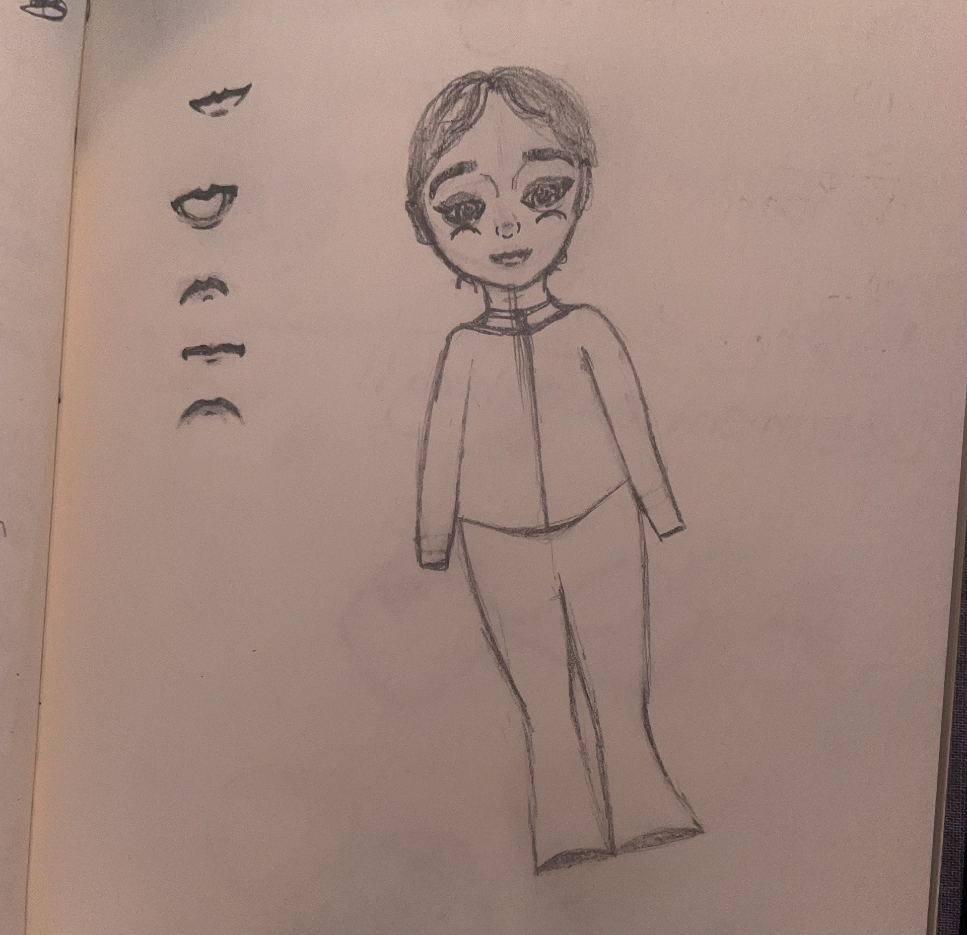 First sketch of the woman