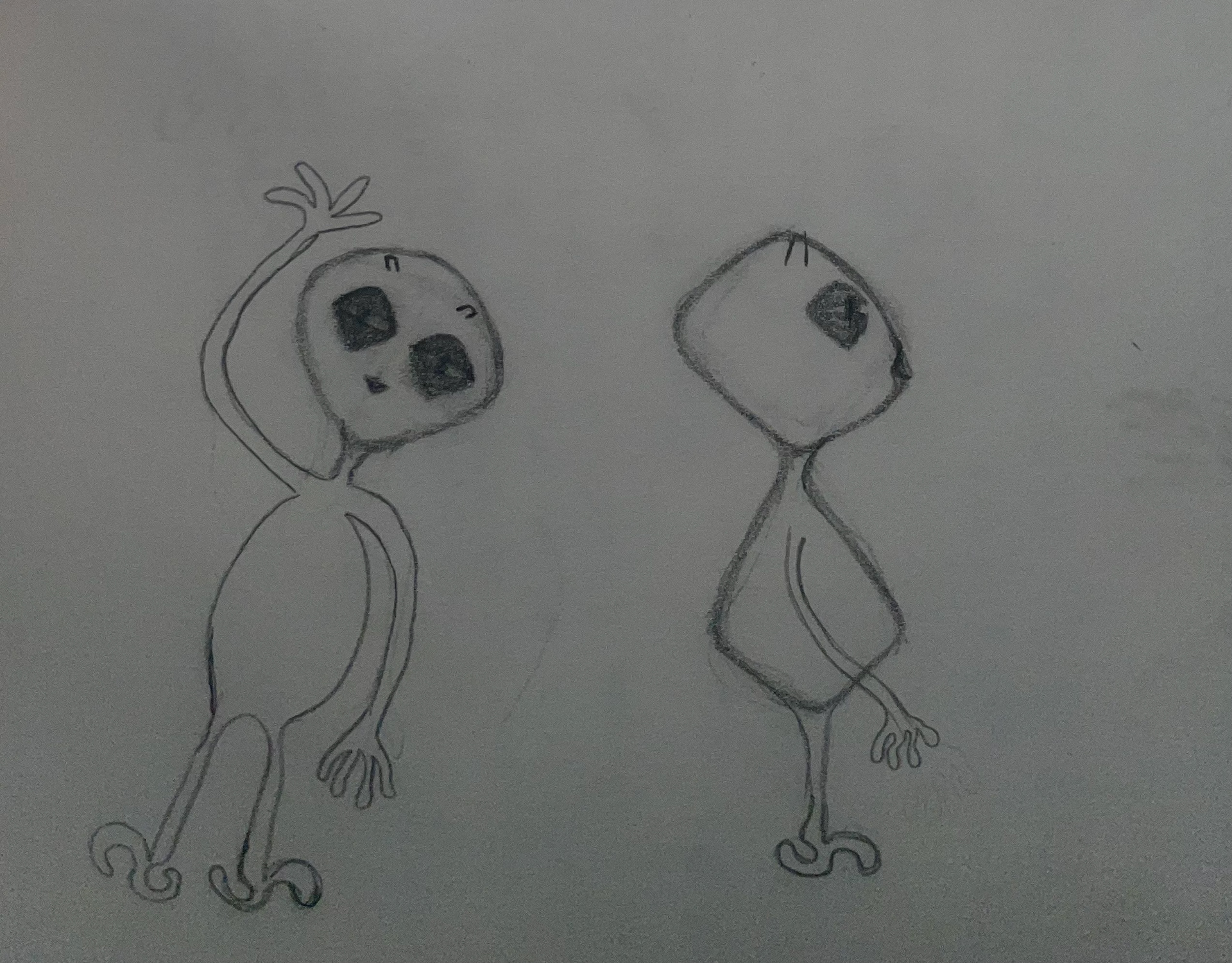 First sketch of the aliens