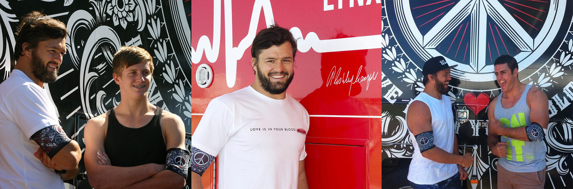 lynx red cross blood donation campaign sleeve band souvenir peace give blood