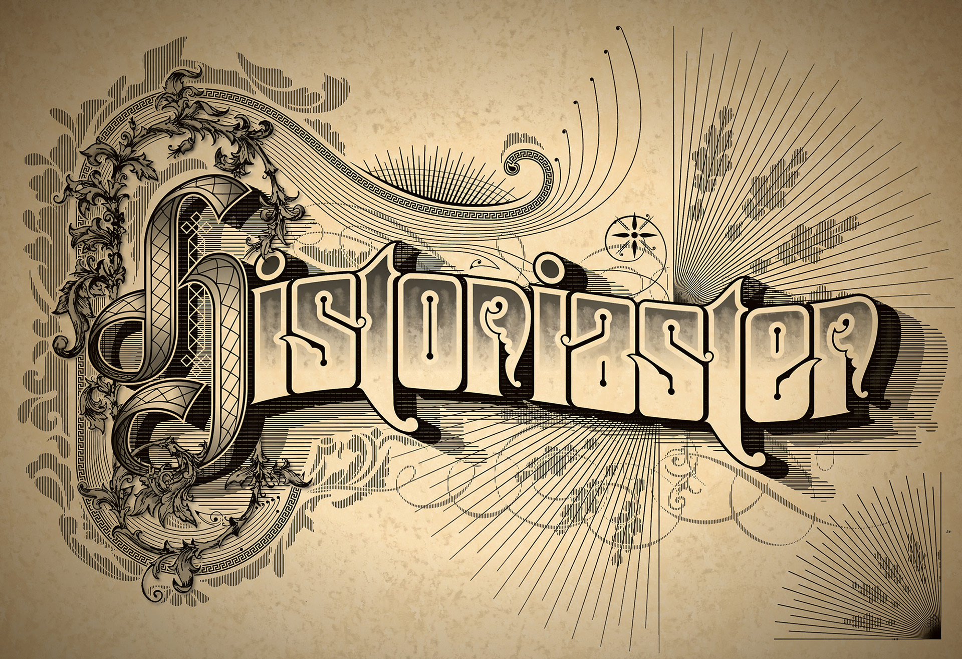 historiaster vector vintage lettering typography art poster print design