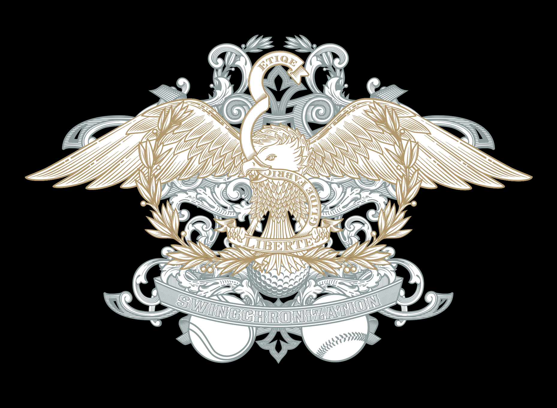 eagle vector vintage graphic crest performance sports wear golf baseball tennis