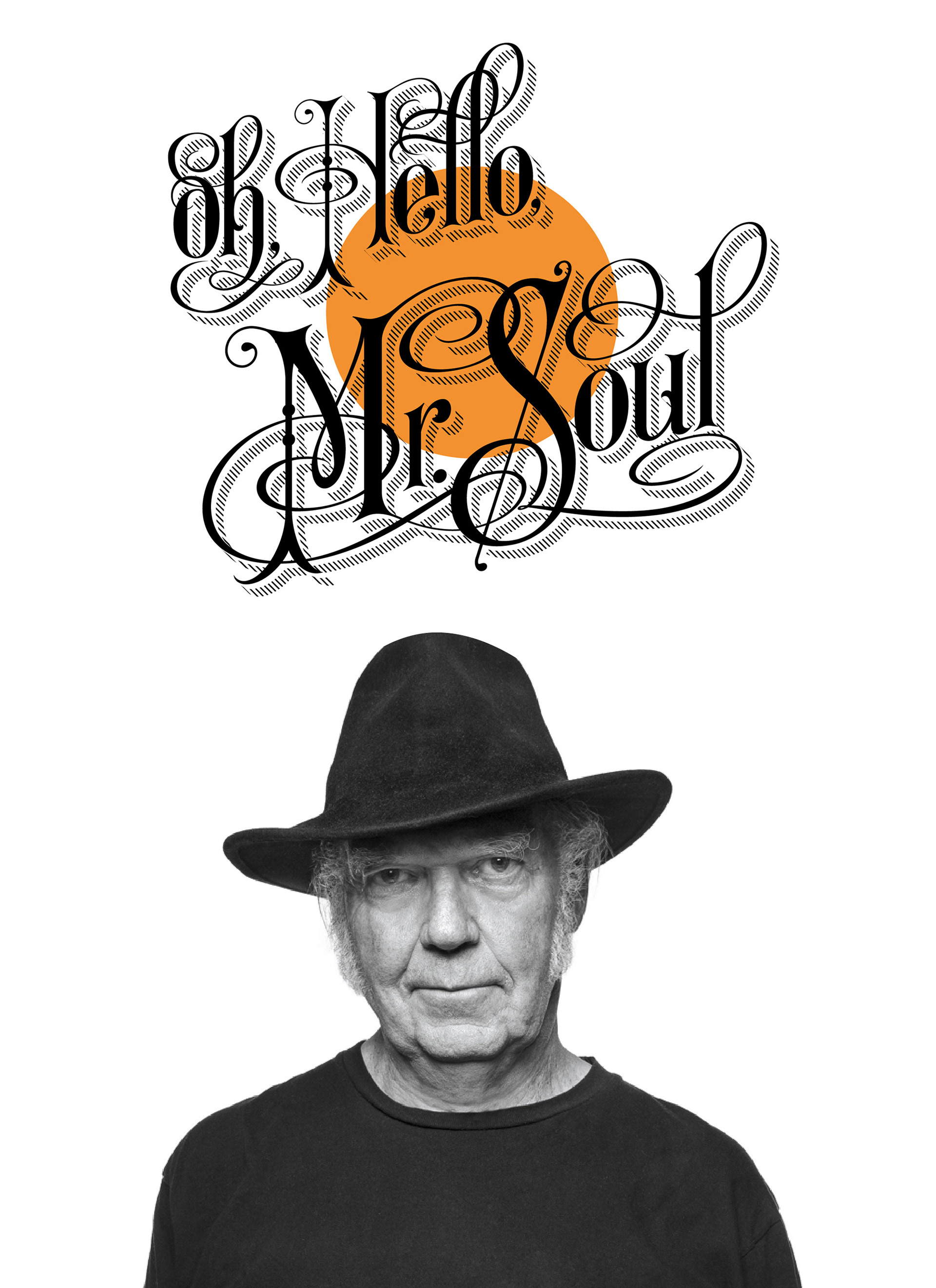 neil young harvest lettering editorial typography