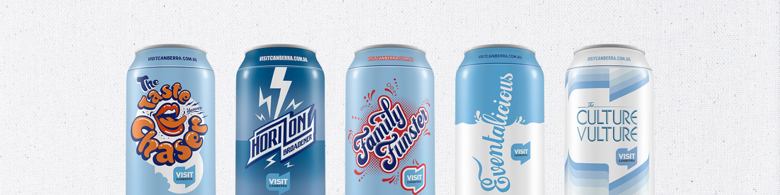 soda can label design packaging canberra tourism event activation canberra in a can