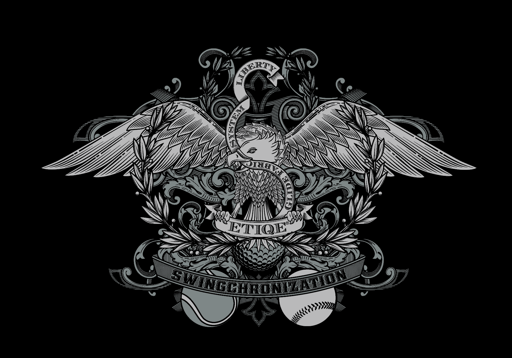 eagle vector vintage graphic crest performance sports wear golf baseball tennis