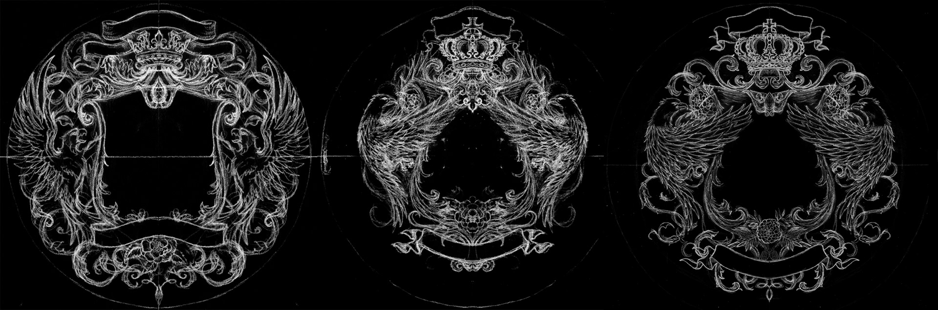 developmental sketch crest coat of arms 