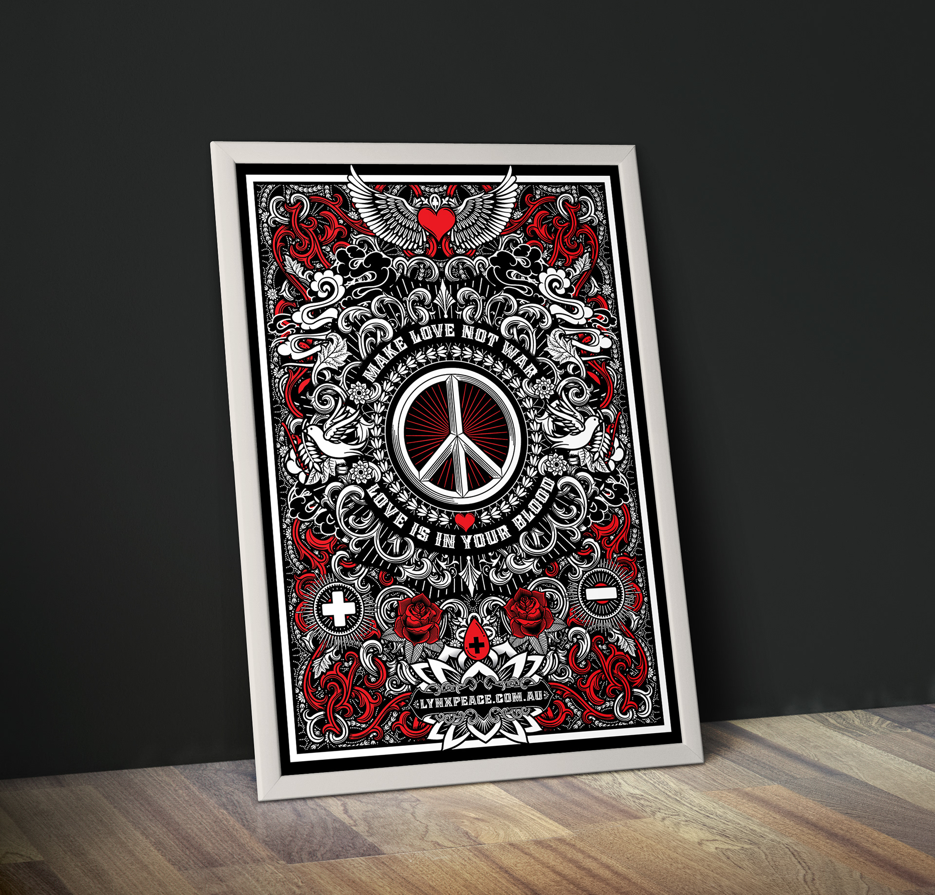 poster lynx peace vector graphic advertising ad print