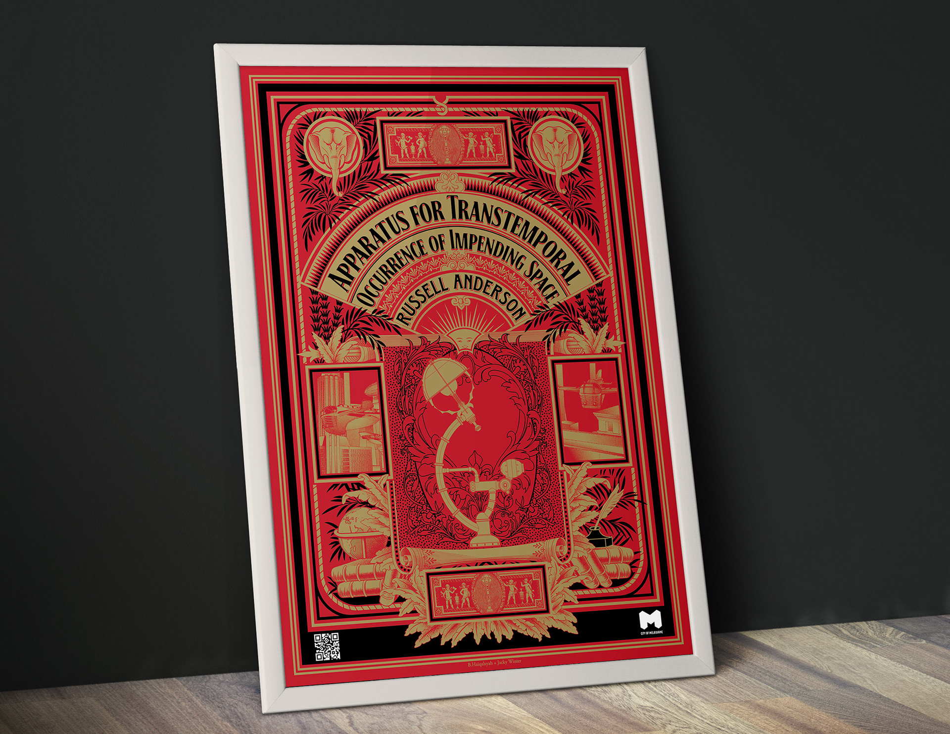poster art vintage vector illustration jules verne cover steampunk Melbourne public art advertising