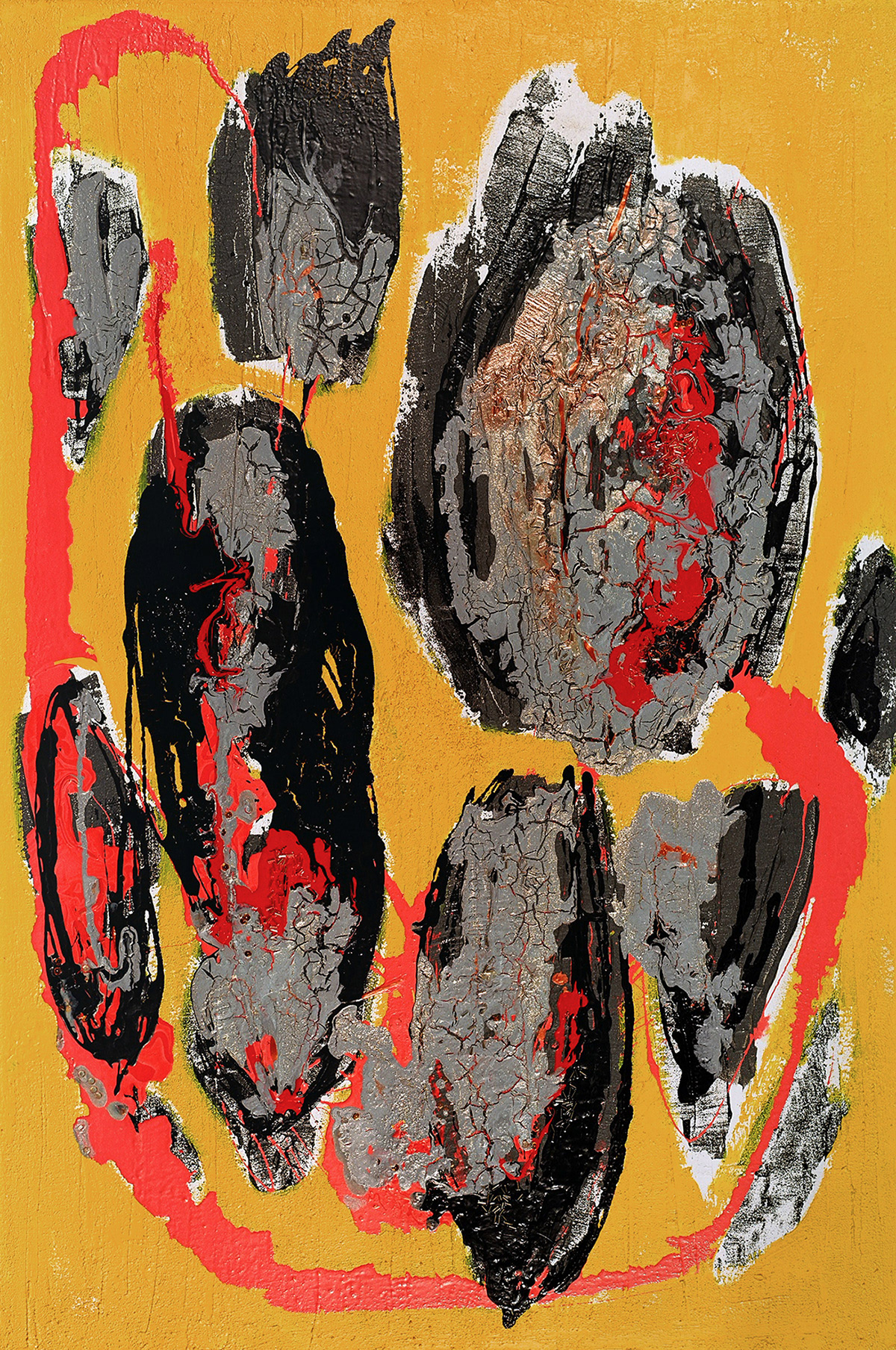 Louange 19, acryl, sable, pigments, toile, 120x80 cm.