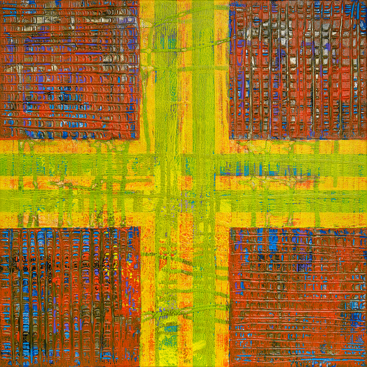 Crux 25, acrylique sur toile, 50x50cm.