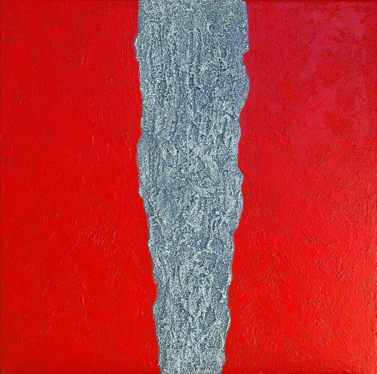 Prologue 03, acrylique, sable et pigments métalliques sur toile, 60x60 cm.