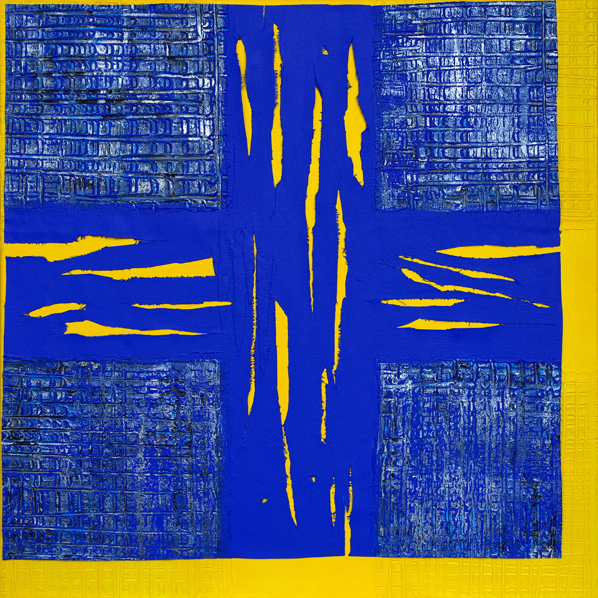 Crux 17, acrylique sur toile, 50x50cm.
