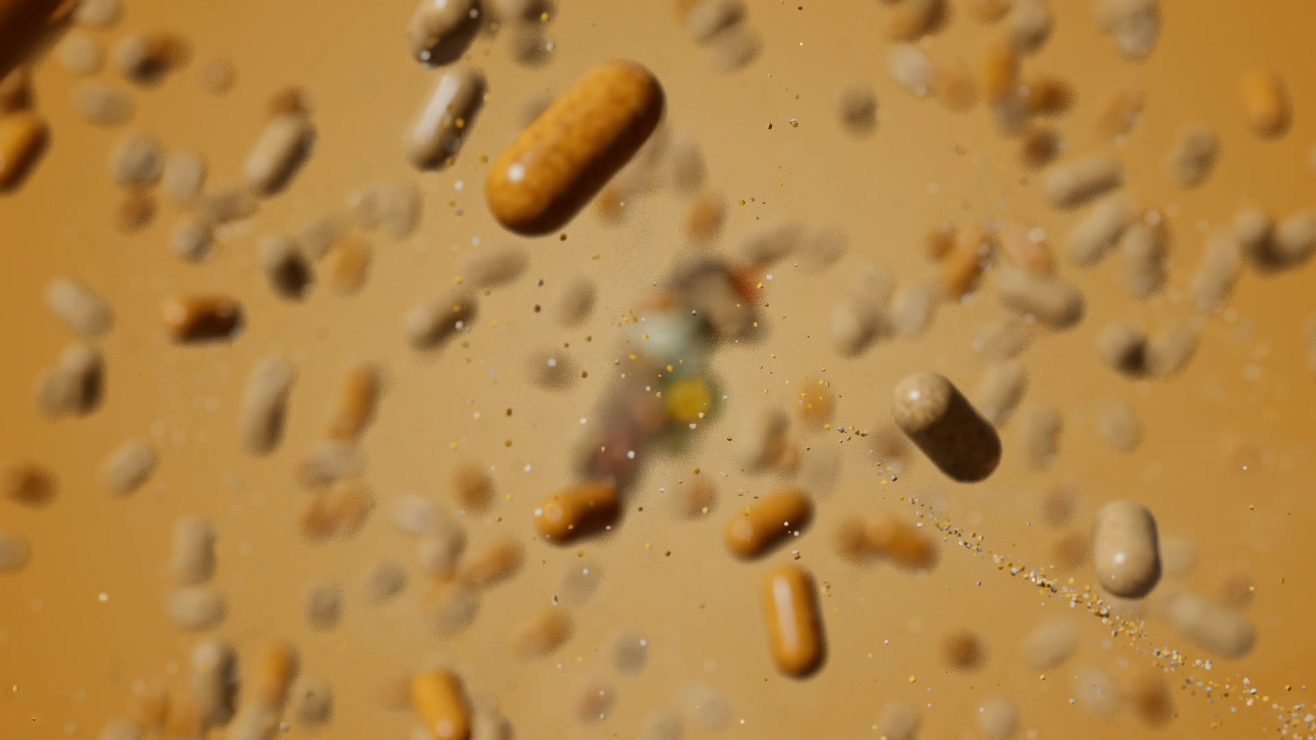 Final Render Shot 7 - Pills. avec Particles.