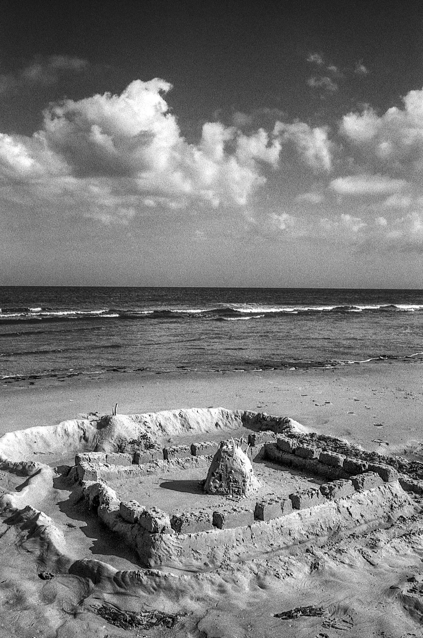 Sandcastles, North Sea beach, Schiermonnikoog, Netherlands, August 2025 (North Sea coastal path stage #25)