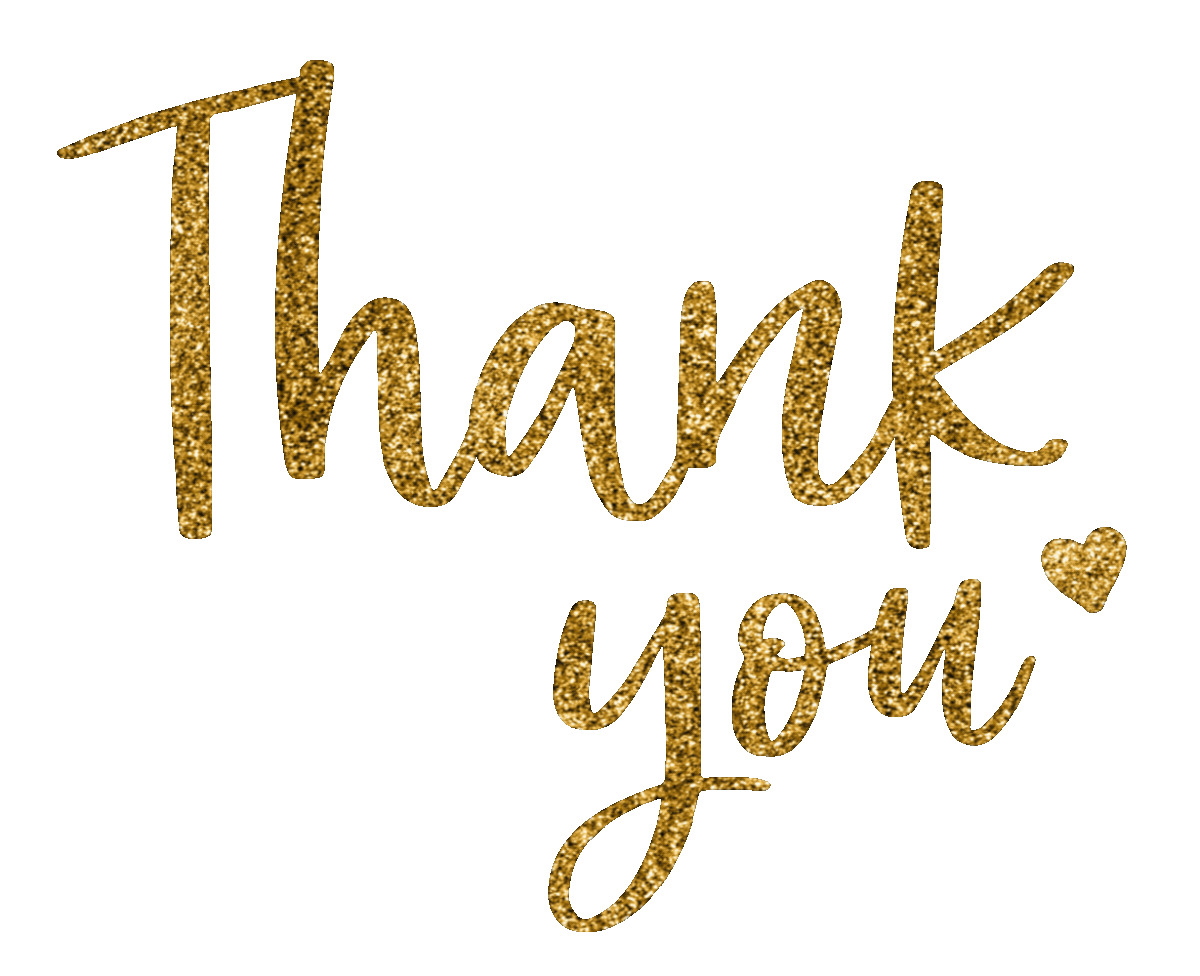 Thank you glitter shake - GOLD