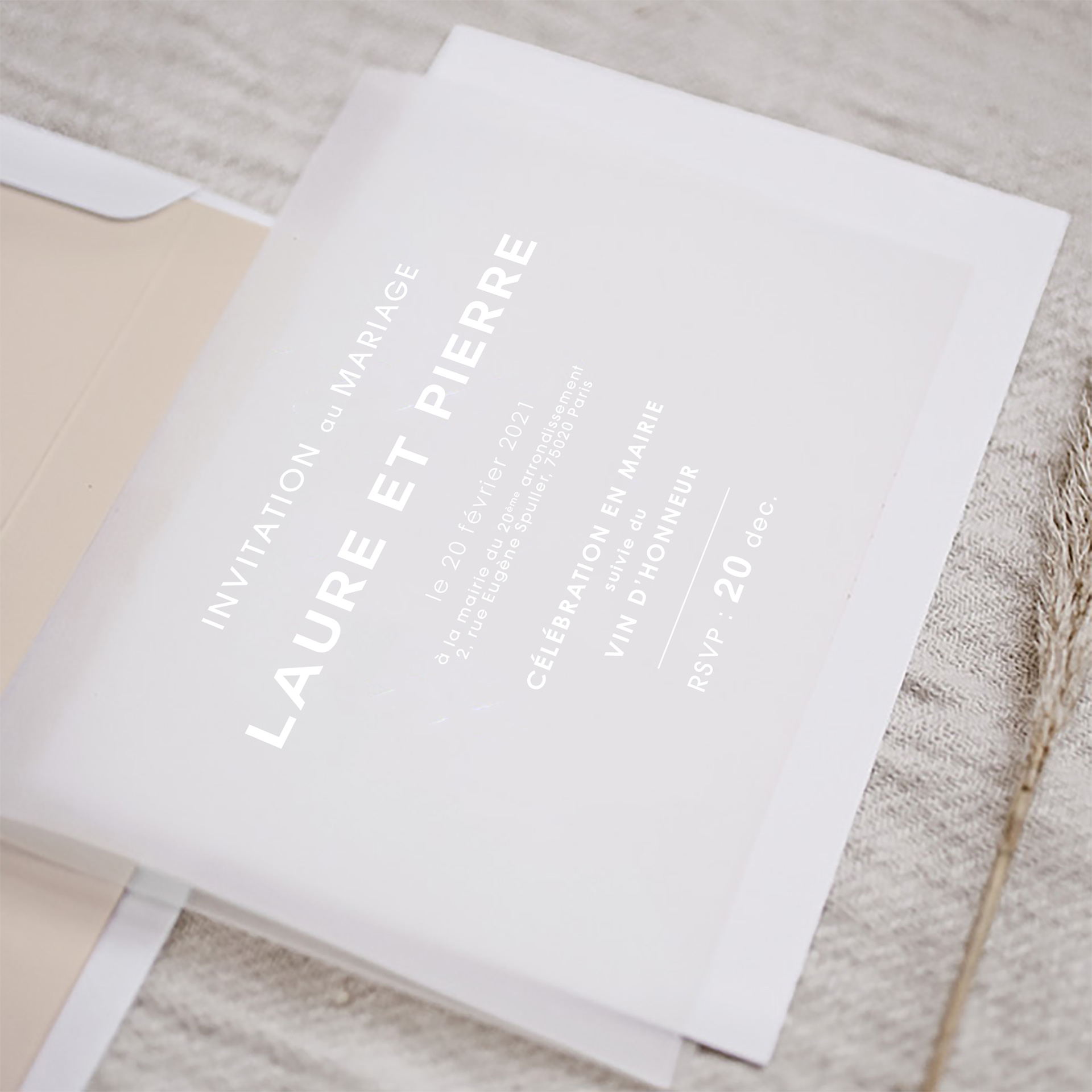 Faire-part de Mariage - Laure et Pierre