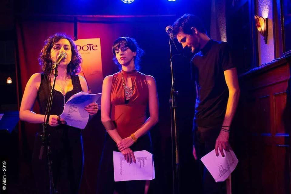 2019 Maëlle Dupon - Martha Tremblay Vilão - Jean-Baptiste Leducq - Les Dix Heures de Poésie © Akim Kermiche