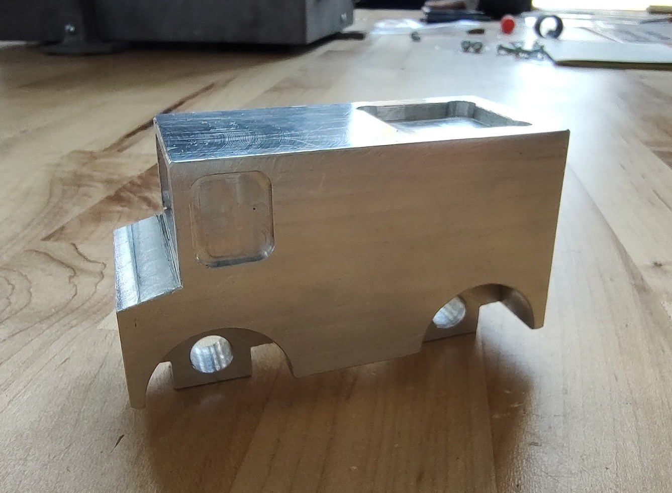 The main truck body machined out of aluminum