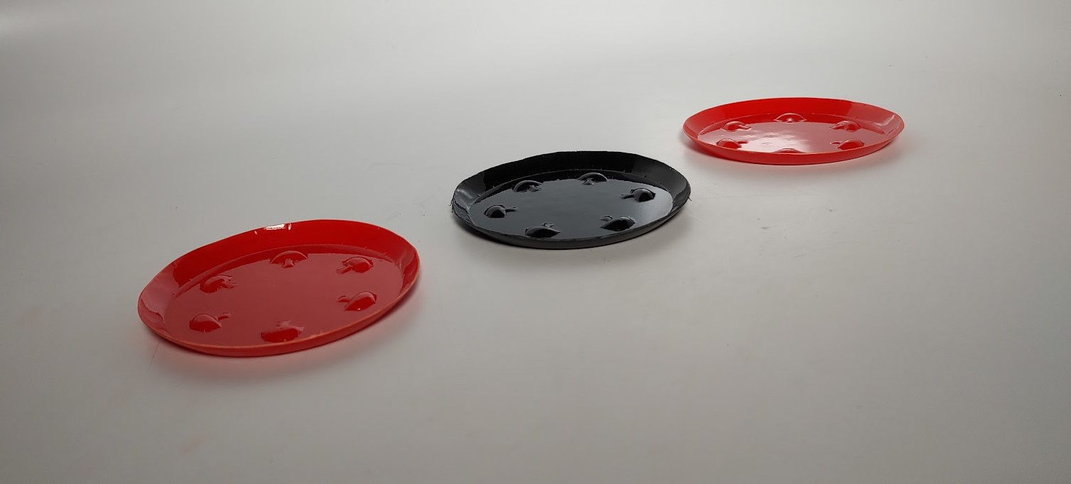 A selection of finished drip trays