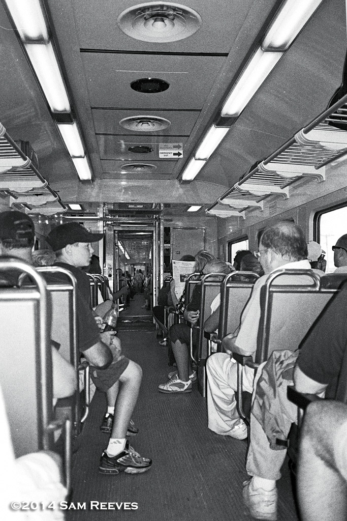 Aboard CalTrain baseball special