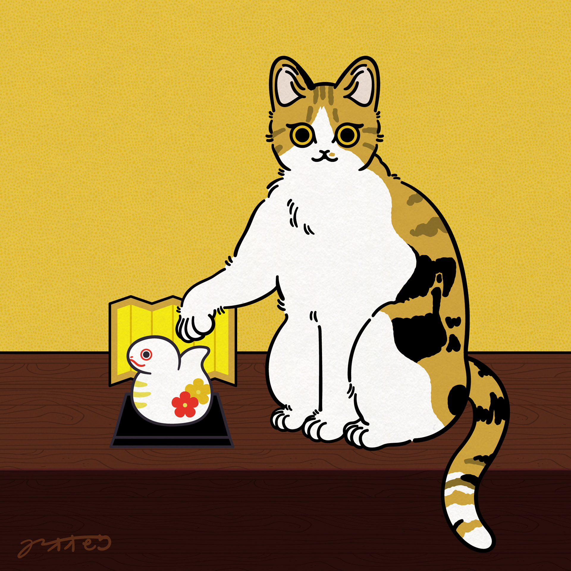 ラッキーキャットのいたずら