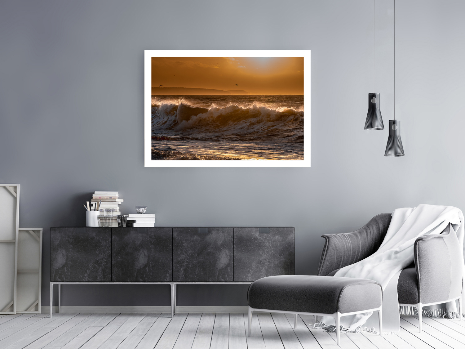 Tirage grand format sur papier Fine Art contrecollé sur Dibond avec bord blanc