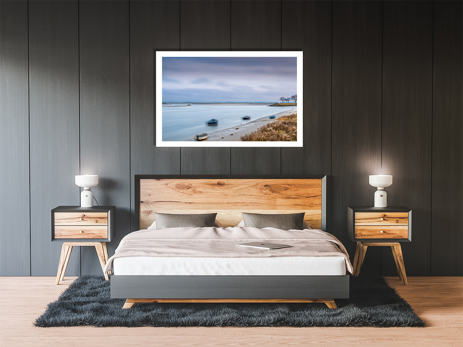 Tirage grand format sur papier Fine Art contrecollé sur Dibond avec bord blanc
