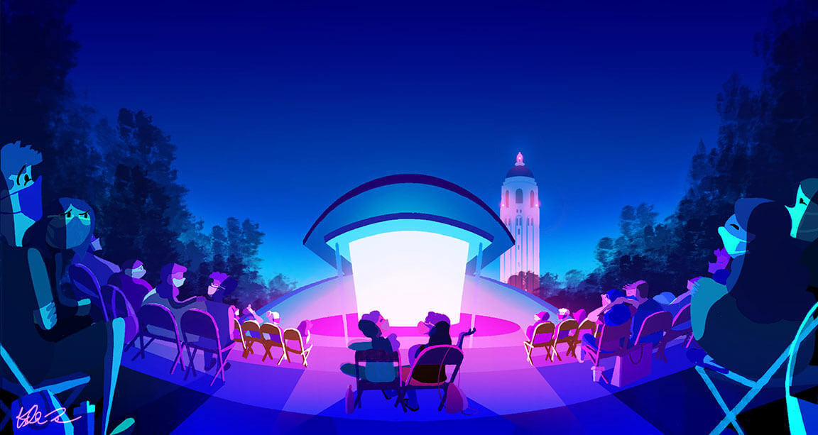 Movie Night - Frost Amphitheater (for Stanford Live spring 2021 digital magazine cover)