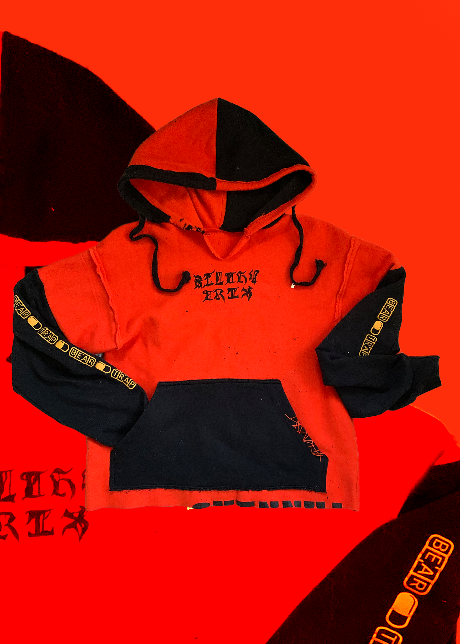 Up-cycled blanket + old sweatshirt
