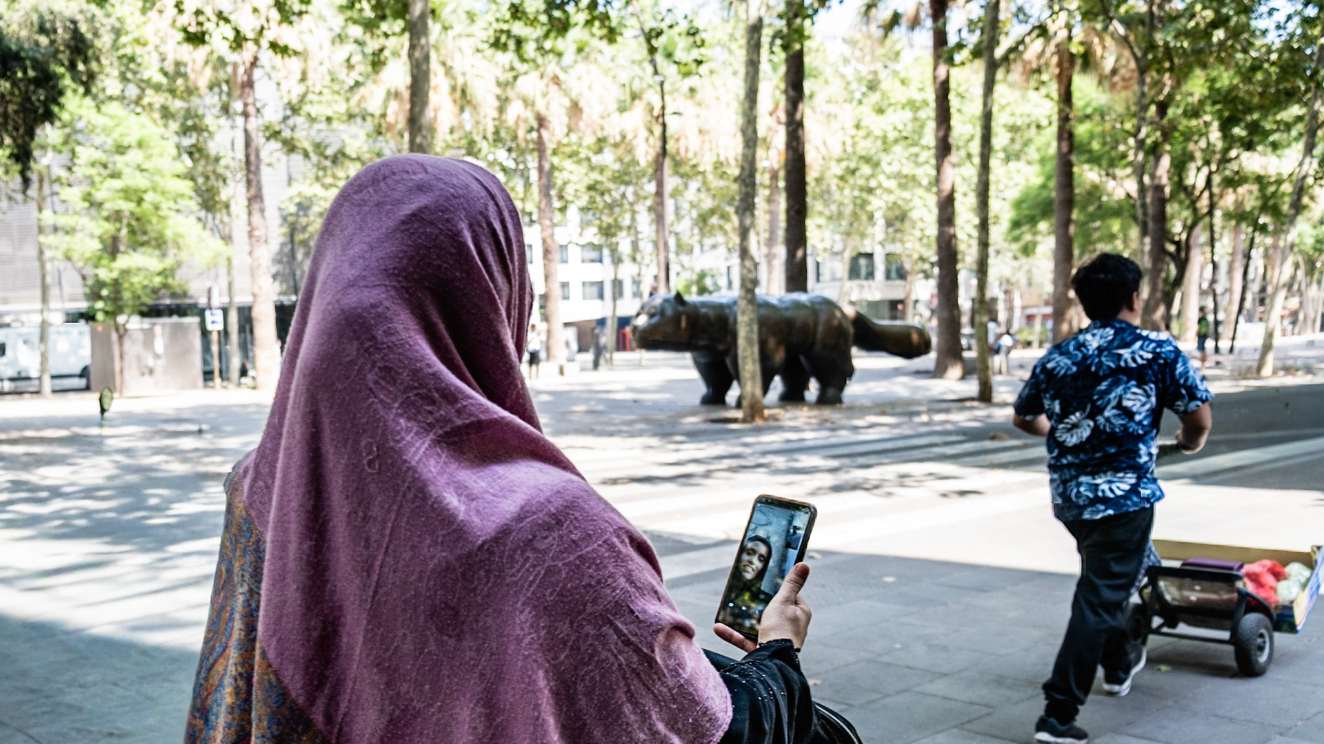 Streets of El Raval district in Barcelona