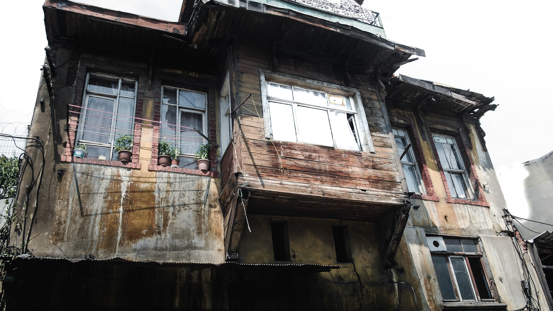 A delapidated wooden house in the Fener/Balat area.   This picturesque suburb, home to large Greek and Jewish populations for centuries, fell victim to disrepair for many years.