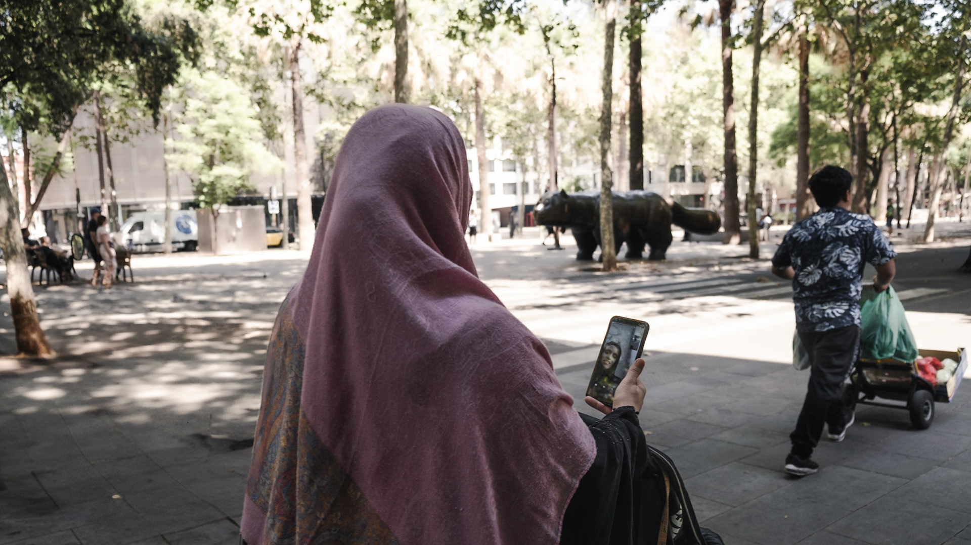 Streets of El Raval district in Barcelona
