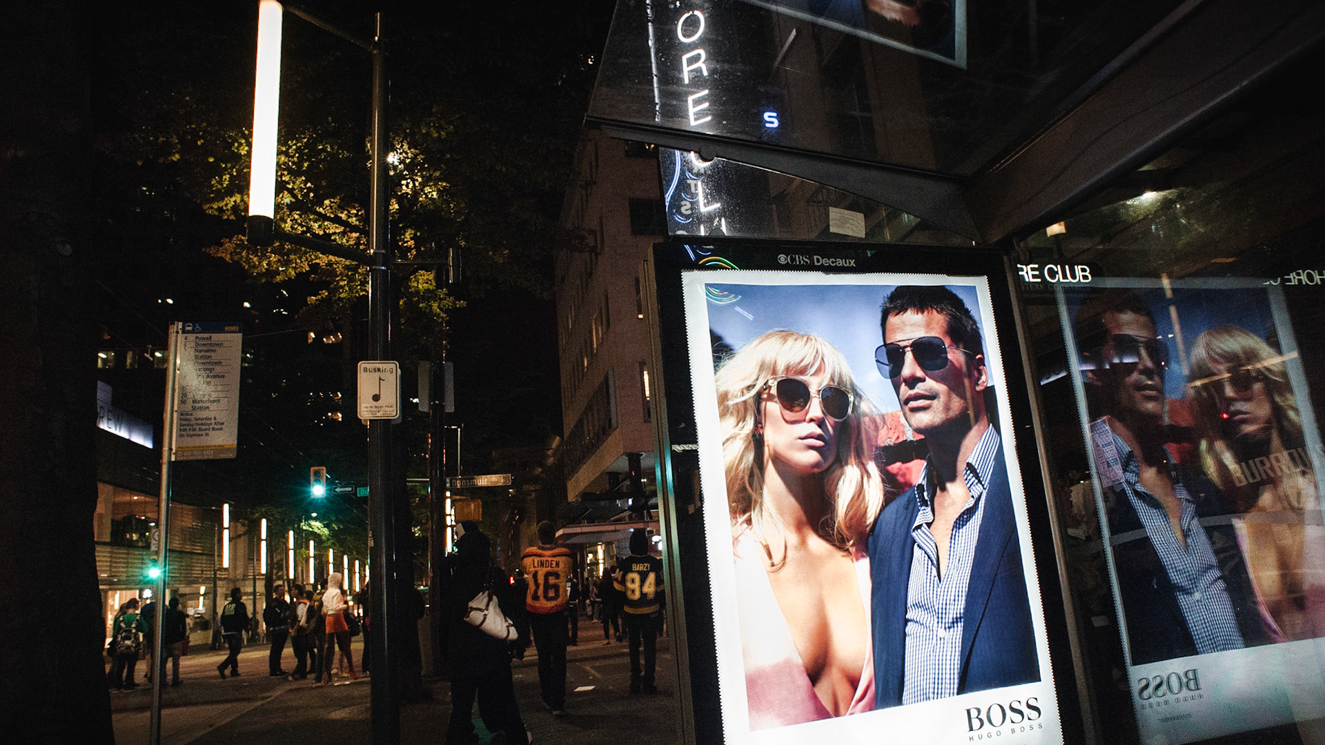 Vancouver Canucks funs on Vancouver's Granville Street after the hometown team wins 1-0 in a Stanley Cup final game over Boston Bruins. The Boston Bruins ultimately won the 2011 Stanley Cup which resulted in massive riots in Vancouver.