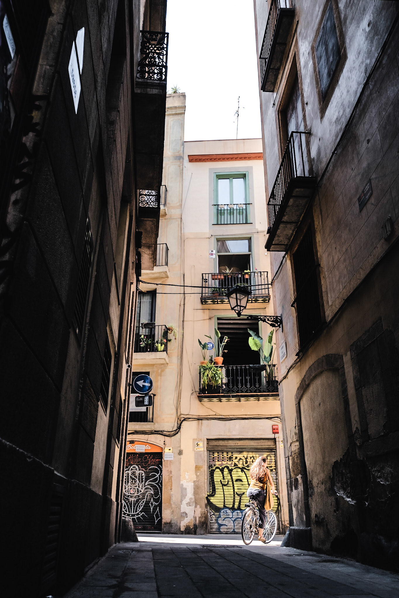 Biking in Barcelona seems to be all about practicality rather than pleasure, considering the narrow streets and lack of parking space in the city center