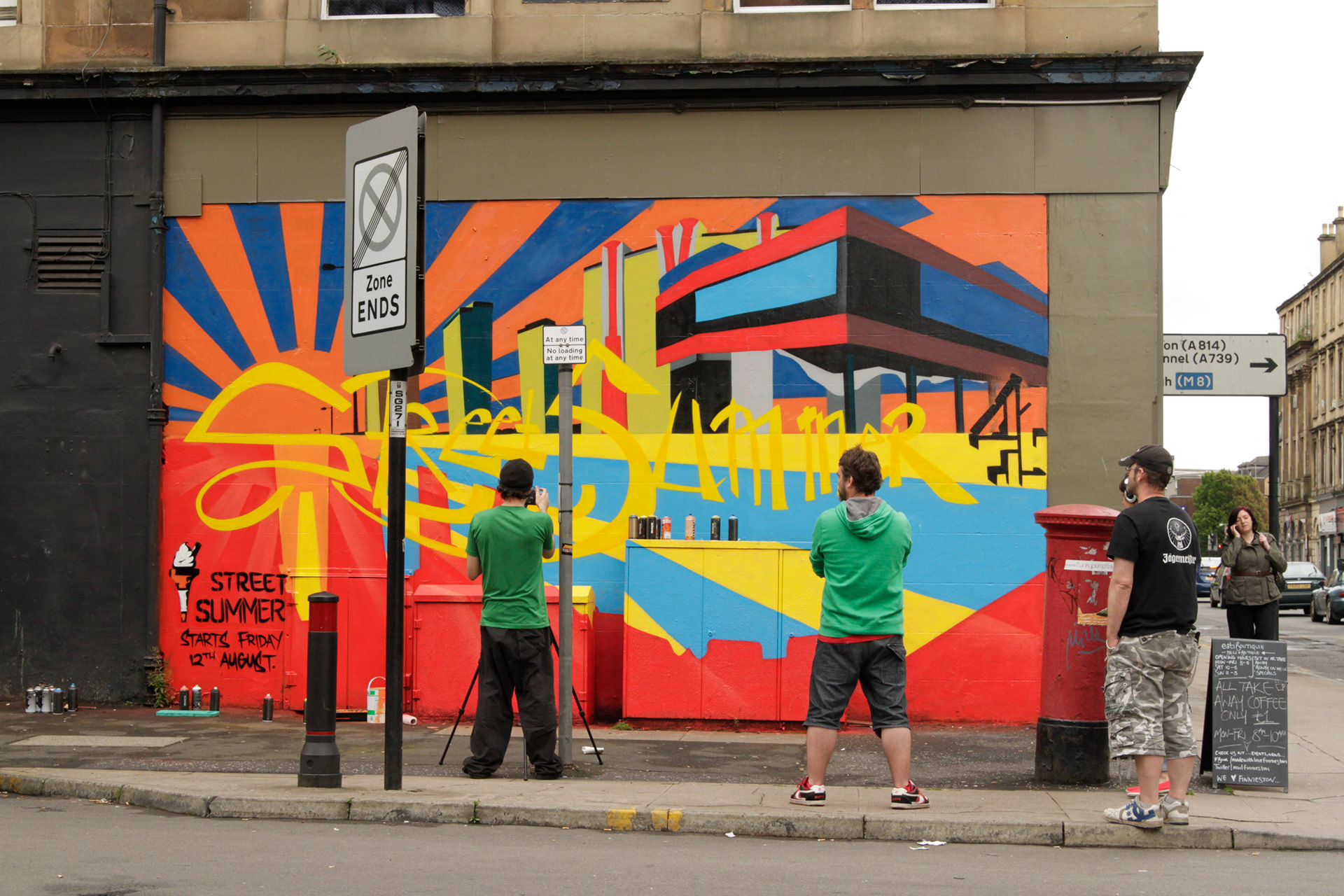 Eddscape, competition winner, channel 4 street summer, mural design, glasgow