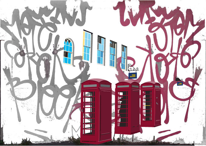 Eddscape, mixed media art, royal mile, edinburgh , Scotland