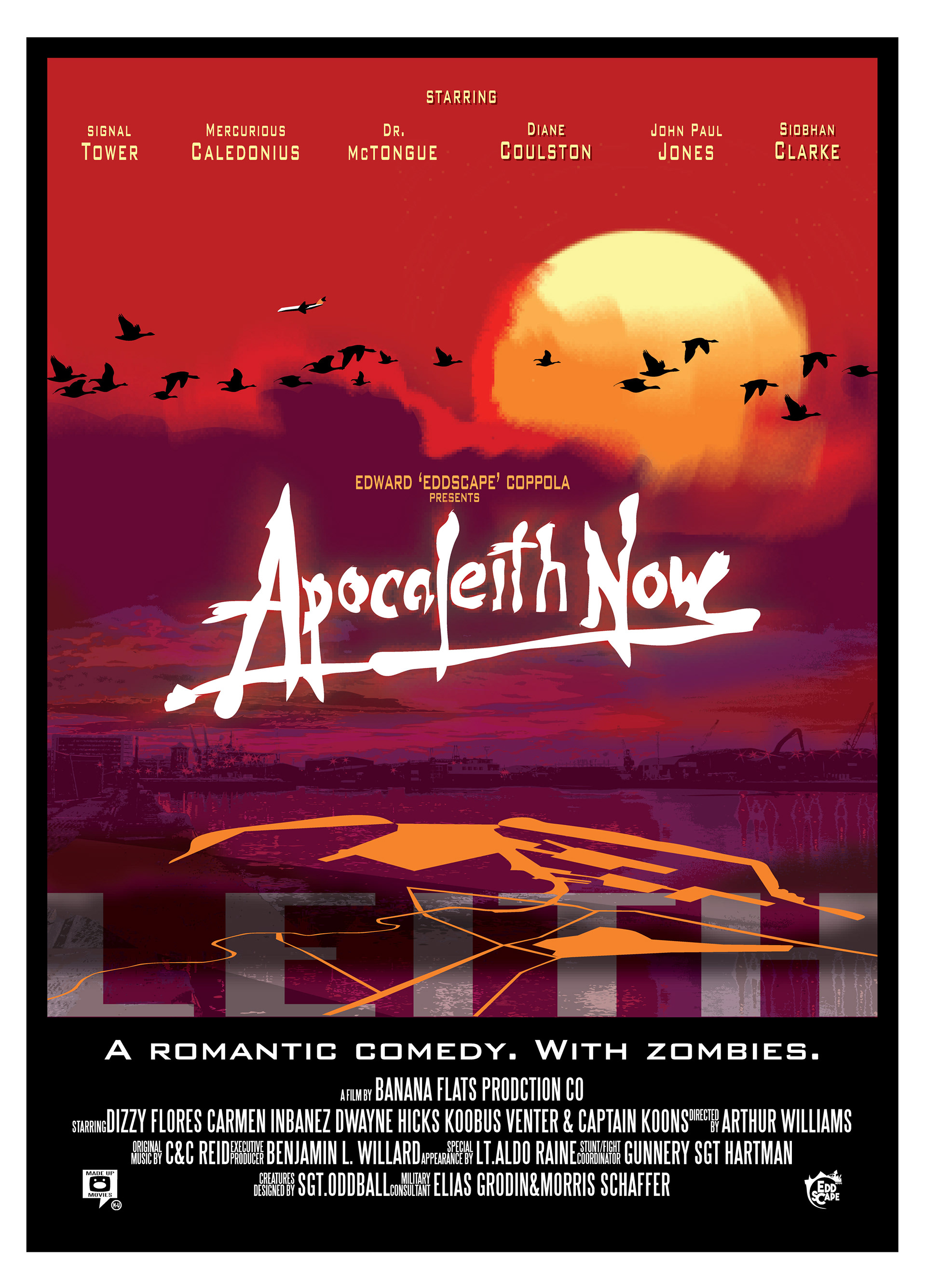 Apocaleith Now - Leith Docks, Edinburgh, Edinburgh, Scotland, Movie Poster Art, Giclee Print, Wall Art, made up movies,  pop culture, local history, landmarks
