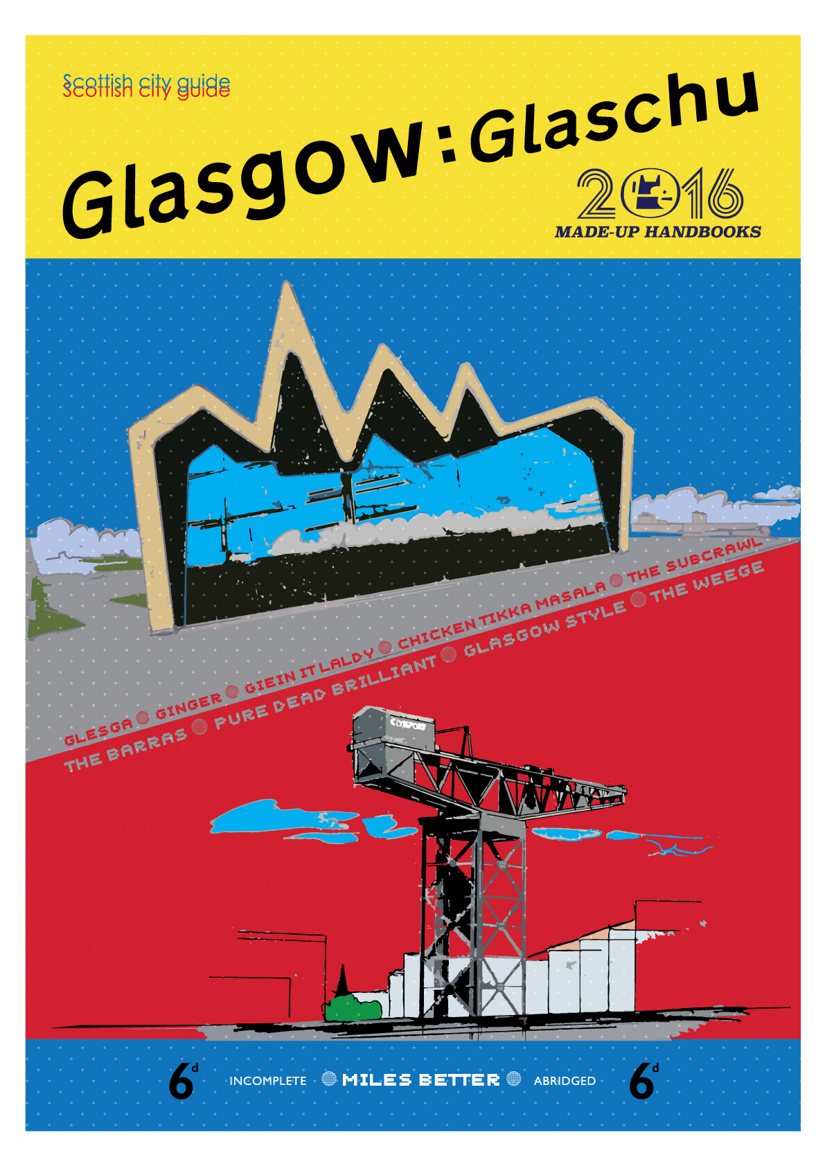 Glasgow:Glaschu - Riverside, Glasgow, Edinburgh, Scotland, Movie Poster Art, Giclee Print, Wall Art, made up movies, pop culture, local history, landmarks, penguin books, book cover, transport museum, finnieston crane