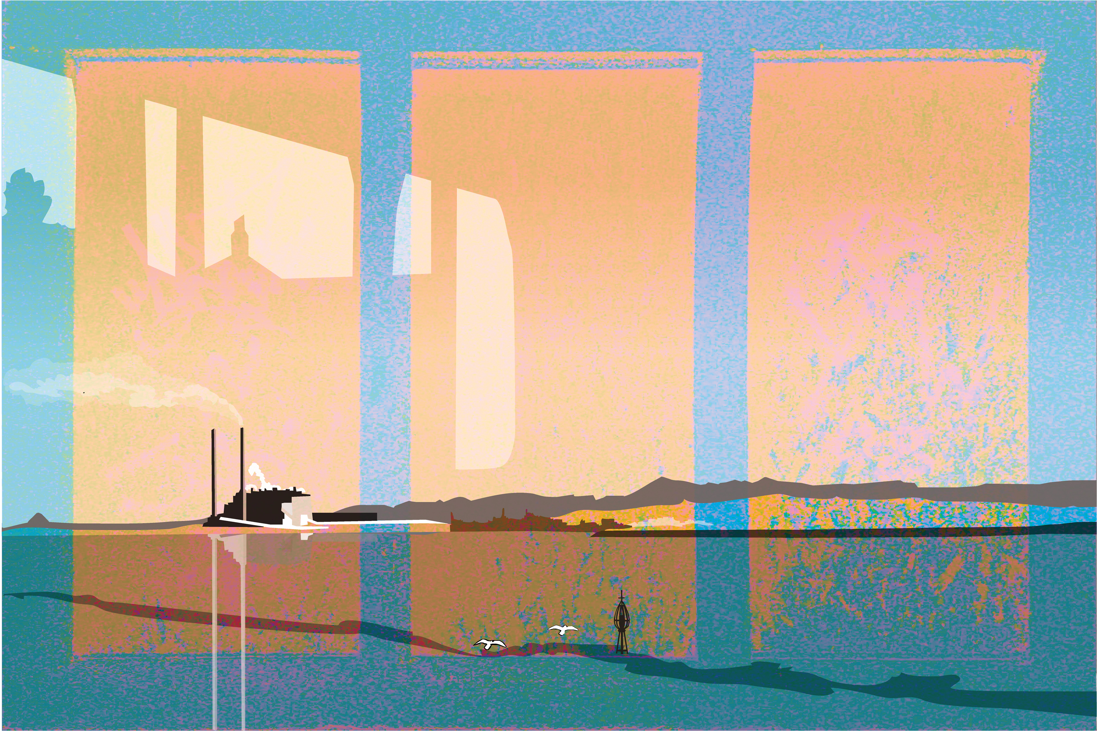 Eddscape, mixed media, wall art, cockensie power station