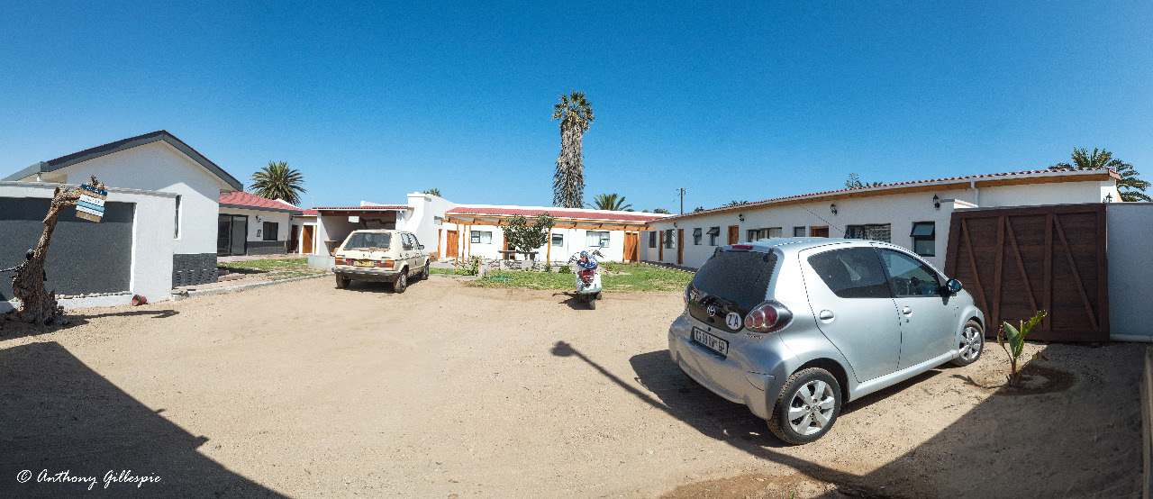 Parking area of beach Garden Accomodation.