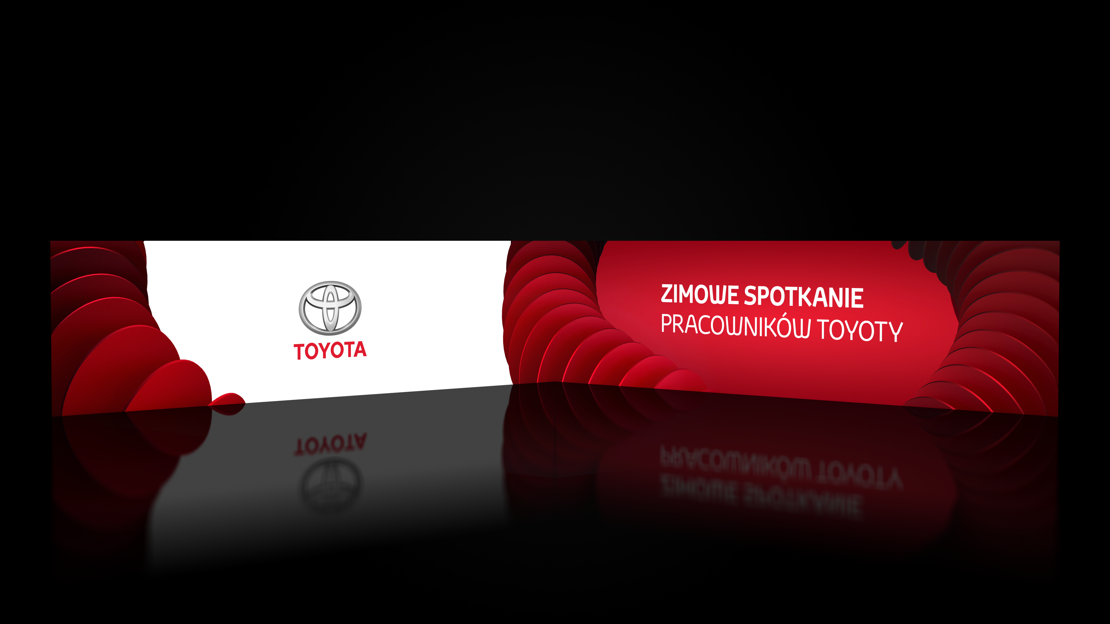 oprawa graficzna eventu dla Toyoty, grafika komputerowa