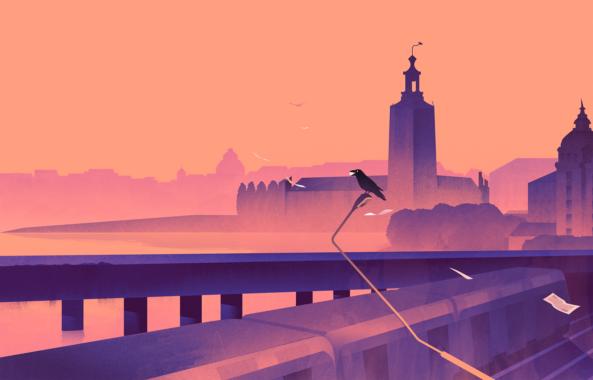 Editorial illustration on Stockholm’s fiscal policy debate