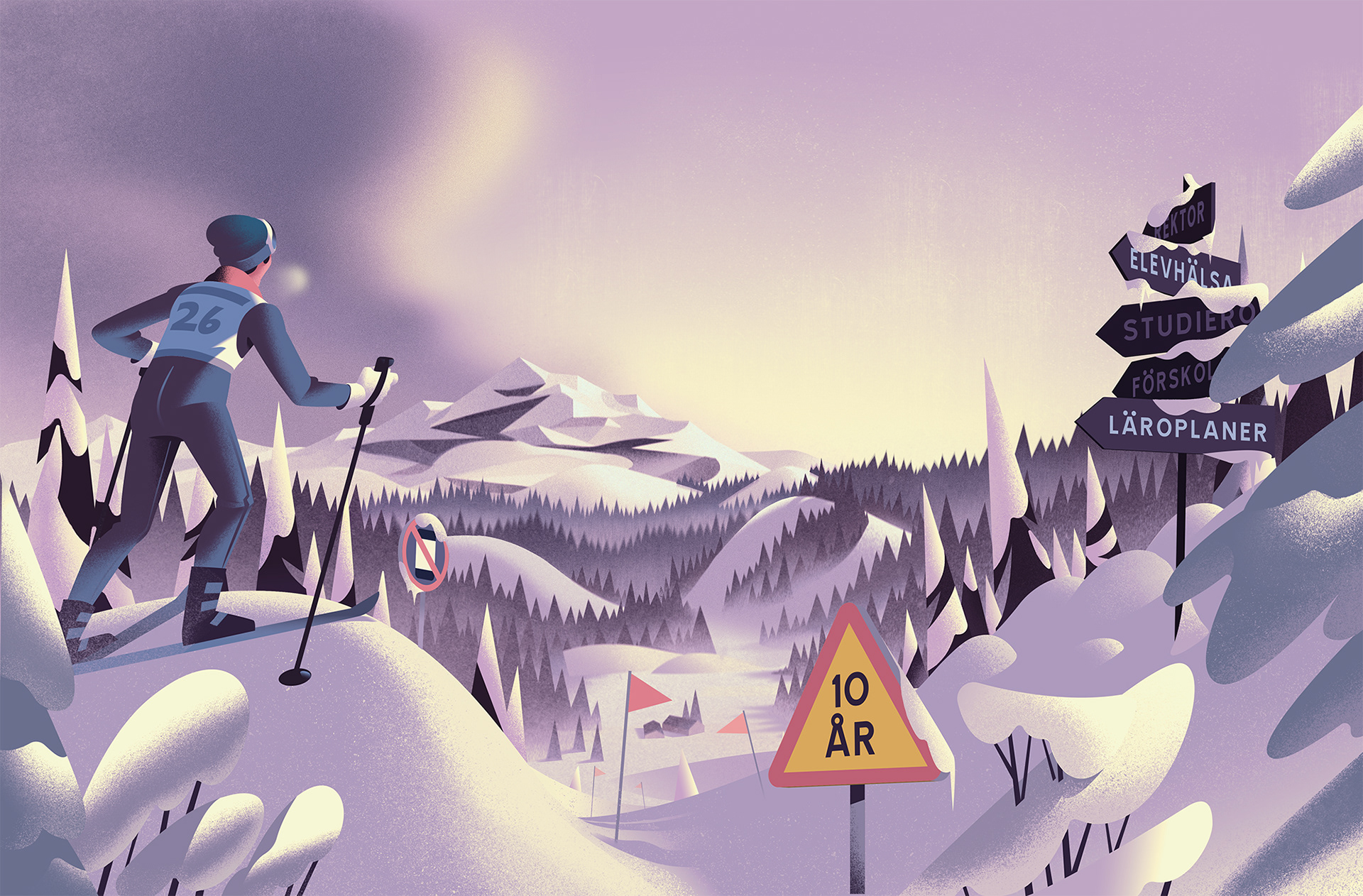 Editorial illustration; Skolledaren #2 2026