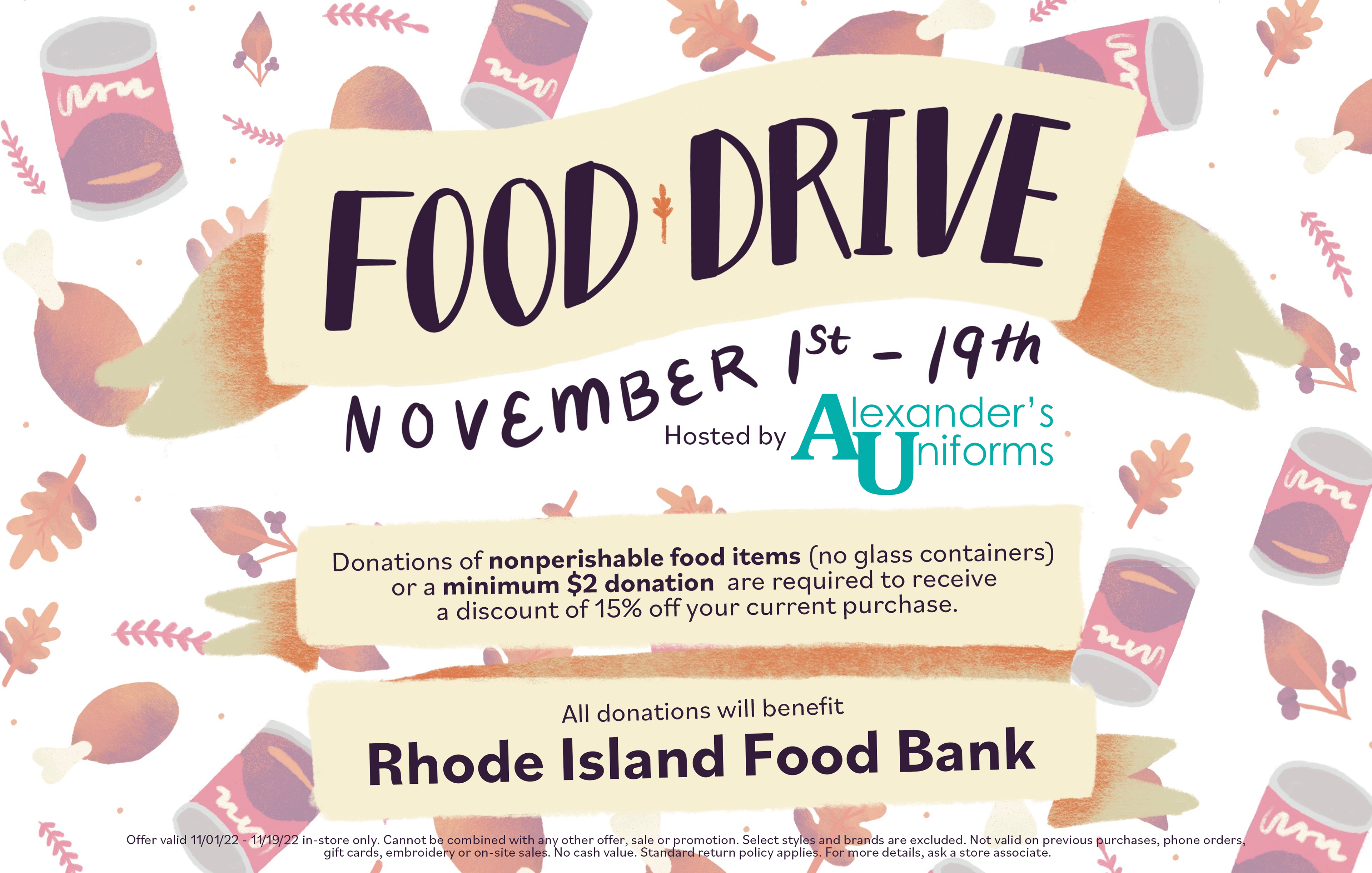 AU 2022 Food Drive Campaign Signs