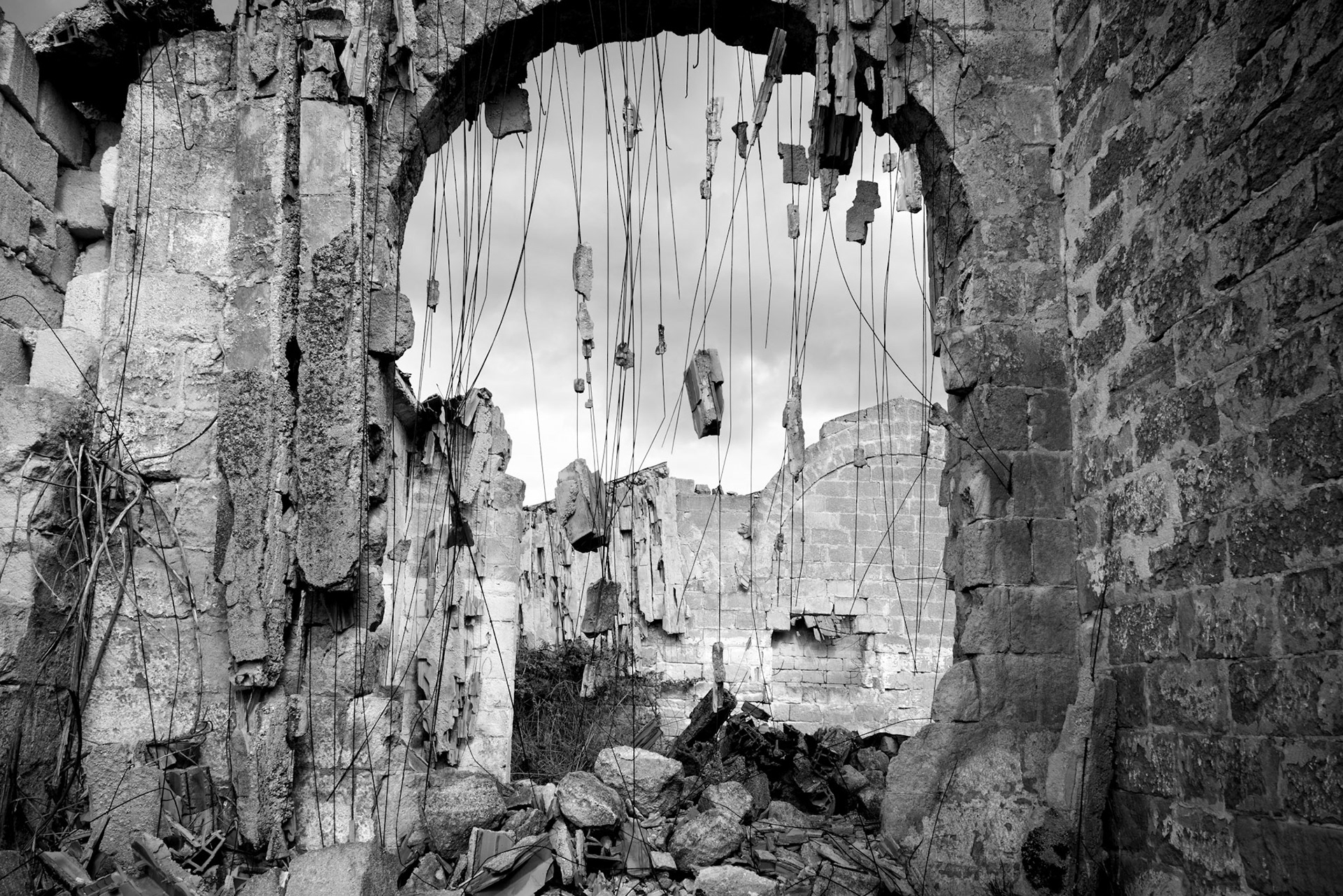 Ruins of Camp 65. March 13, 2025. Remains of a kitchen after the demolition of the late 1980s.