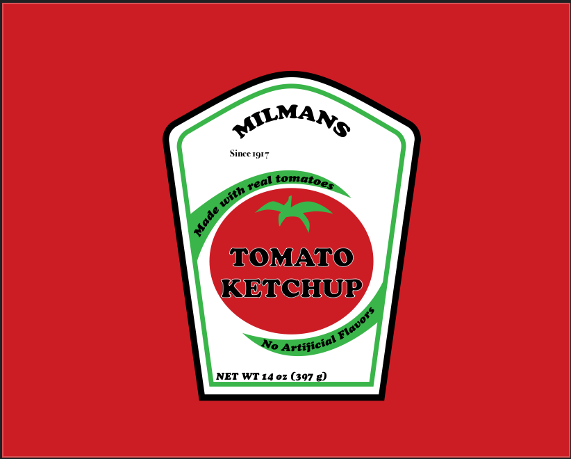 Prop Ketchup Label