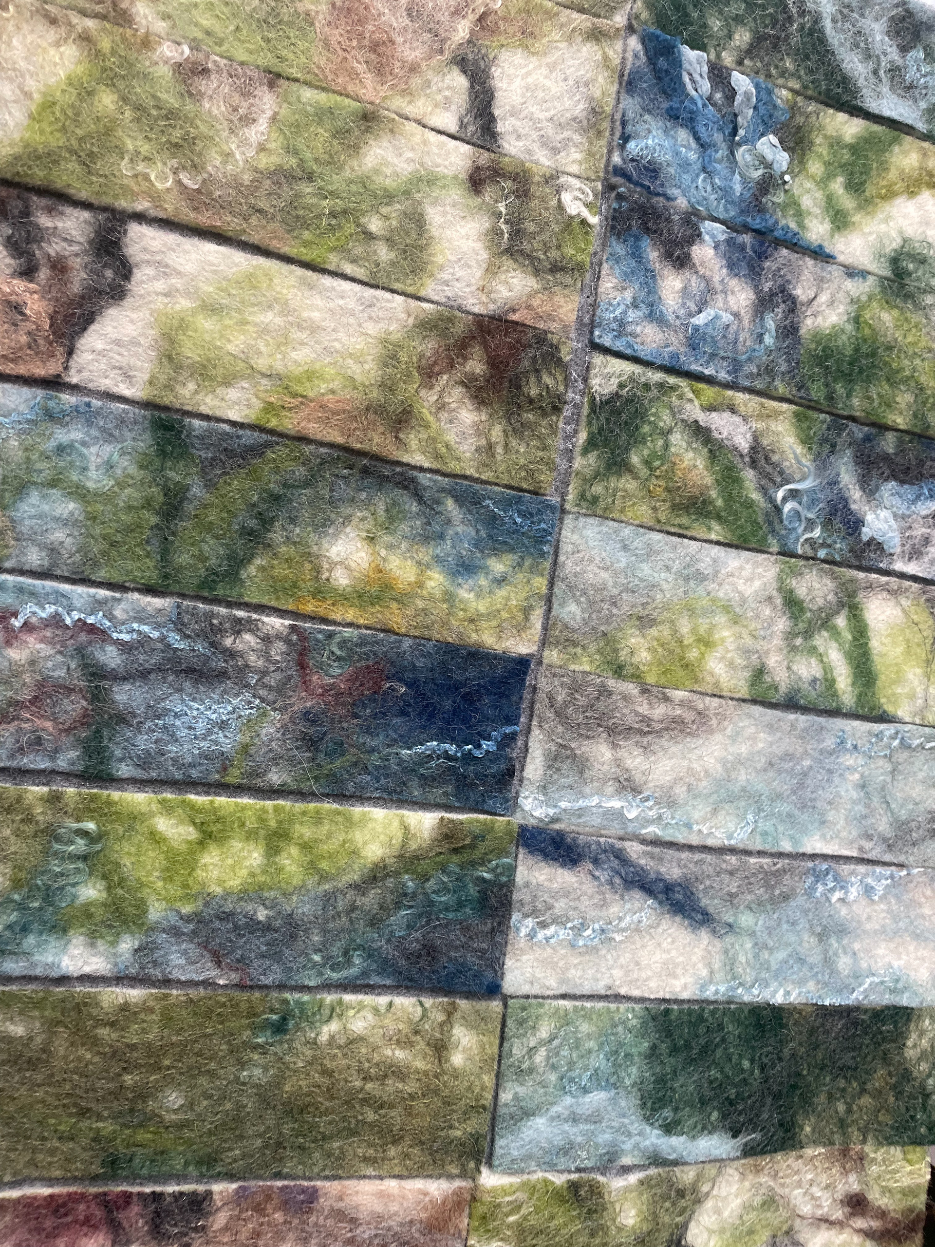 Wet felted sheets cut to size
