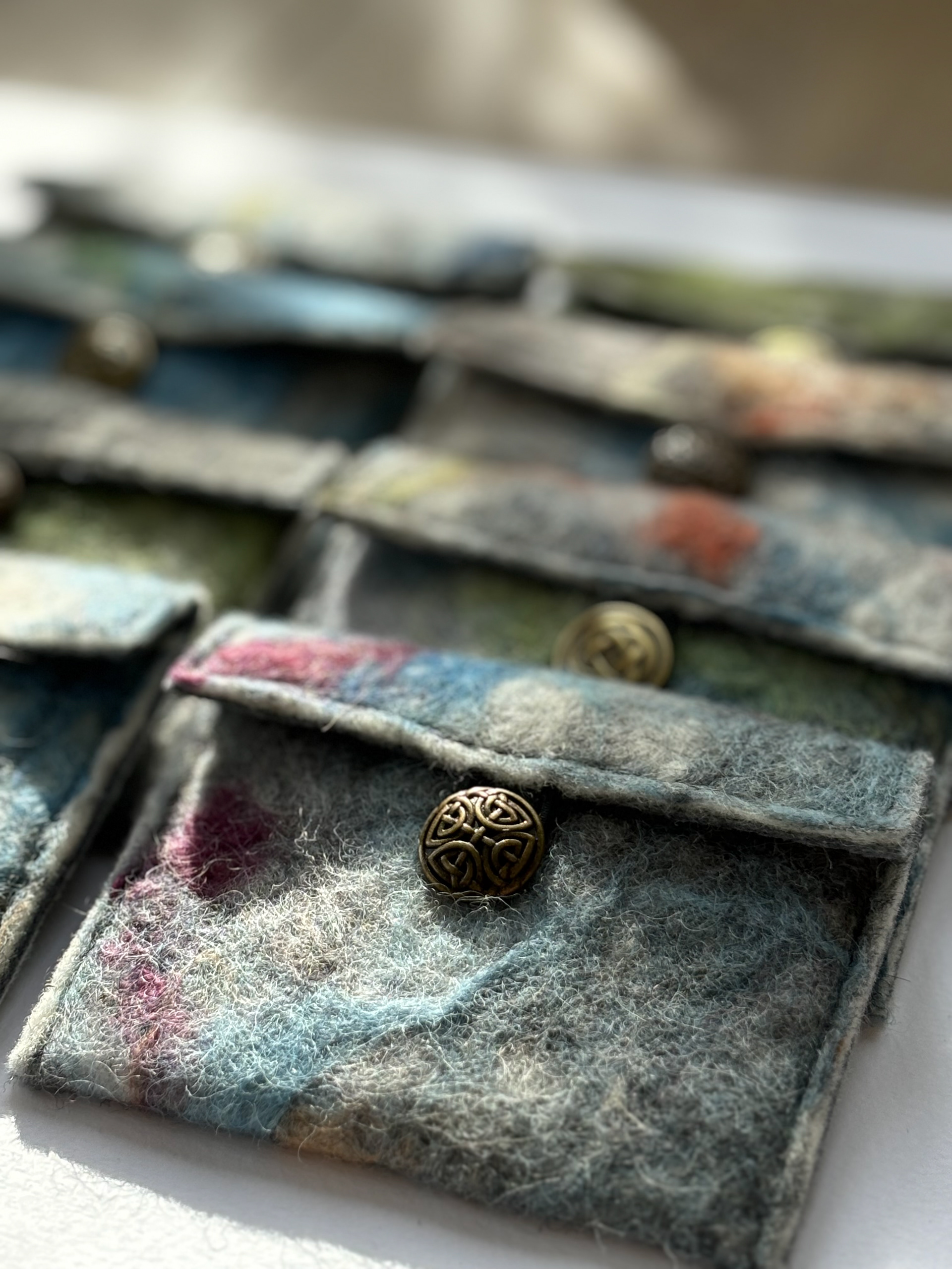 Felted Button Purses