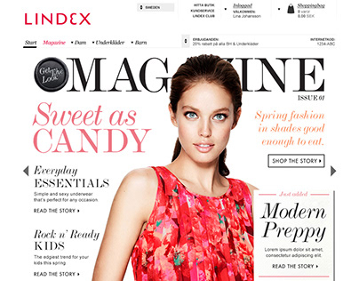 Kelly Ann - Lindex - Online Magazine Design [ Issue 01 ]