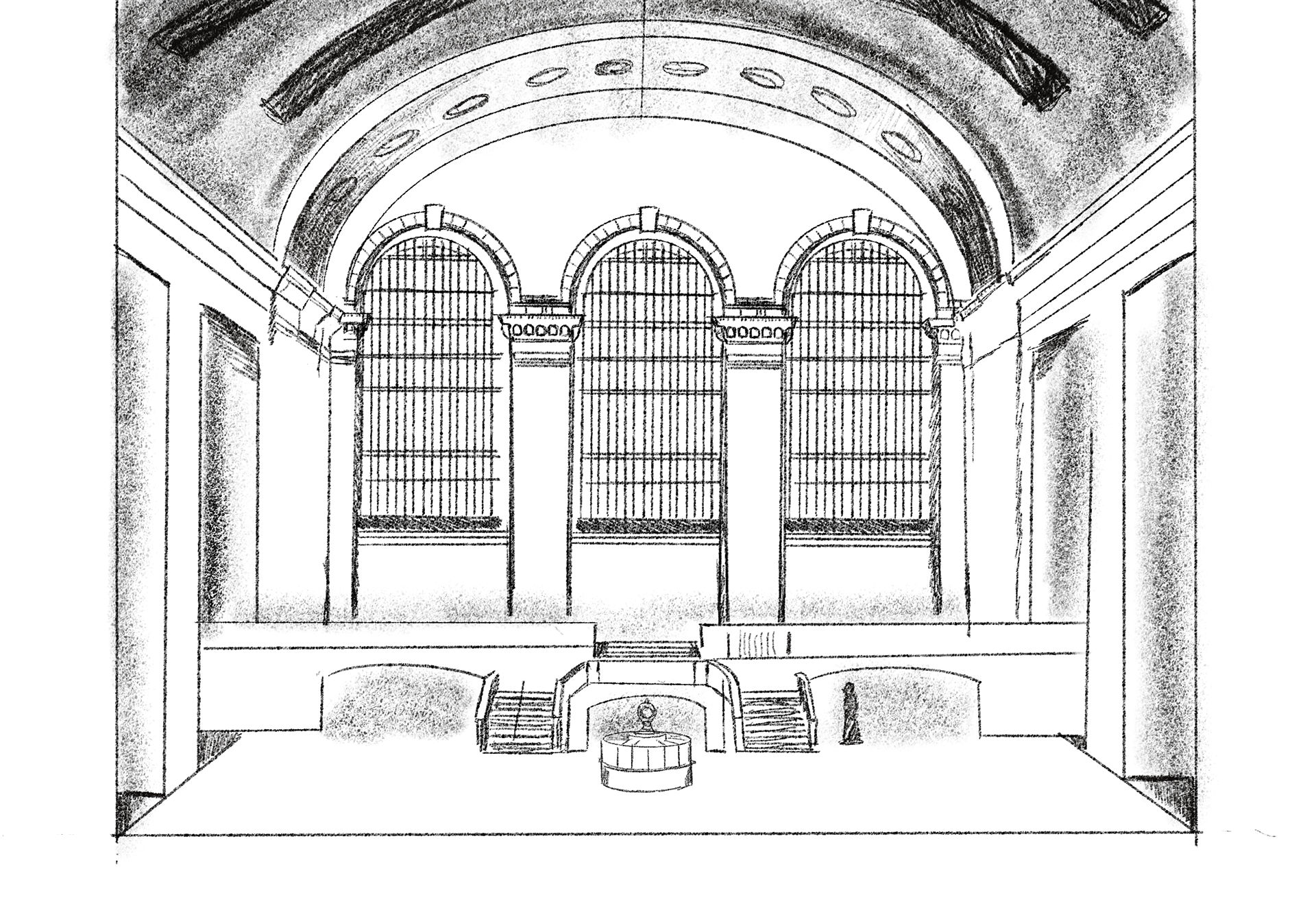 Grand Central Station Inspired  Set Rendering